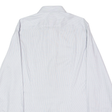 TOMMY HILFIGER Tailored Slim Fit Mens Shirt Grey Striped Long Sleeve L