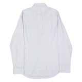 TOMMY HILFIGER Tailored Slim Fit Mens Shirt Grey Striped Long Sleeve L