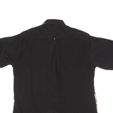 LECHE Mens Shirt Black Crazy Pattern L