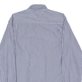 TOMMY HILFIGER Custom Fit Mens Shirt Blue Striped Long Sleeve M