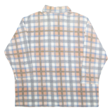 Womens Flannel Shirt Pink Plaid 3/4 Sleeve XL