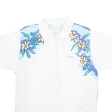 ADIDAS Womens Hawaiian Shirt White Floral M