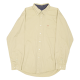 TOMMY HILFIGER Mens Plain Shirt Beige Long Sleeve XL