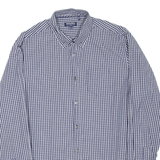 WOOLRICH Mens Shirt Blue Check Long Sleeve XL