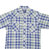 WRANGLER Cowboy Cut Mens Shirt Blue Check S