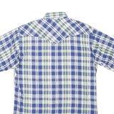 WRANGLER Cowboy Cut Mens Shirt Blue Check S