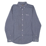 BEN SHERMAN Mens Shirt Black Check Long Sleeve S