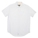TIMBERLAND Mens Shirt White Striped M
