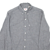 LEVI'S Mens Plain Shirt Grey Long Sleeve S