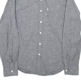 LEVI'S Mens Plain Shirt Grey Long Sleeve S