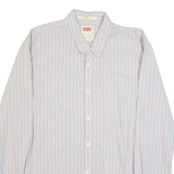 LEVI'S Slim Fit Mens Shirt Grey Striped Long Sleeve XL