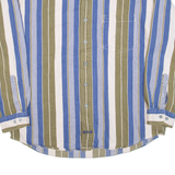 ARIZONA JEAN COMPANY Mens Shirt Green Striped Long Sleeve L