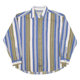 ARIZONA JEAN COMPANY Mens Shirt Green Striped Long Sleeve L
