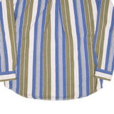 ARIZONA JEAN COMPANY Mens Shirt Green Striped Long Sleeve L