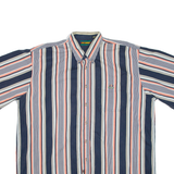 IVY CREW Mens Shirt Blue Striped 2XL