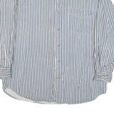 ROUTE 66 Mens Shirt Blue Striped Long Sleeve L