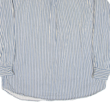 ROUTE 66 Mens Shirt Blue Striped Long Sleeve L