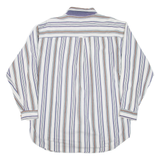 NEW RIVER SPORTS Mens Shirt Blue Striped Long Sleeve L