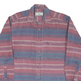 WETLANDS BUGLE BOY Mens Shirt Red Striped Long Sleeve M