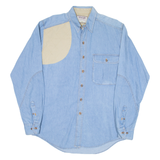 WRANGLER Mens Denim Shirt Blue Long Sleeve M