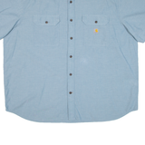 CARHARTT Loose Fit Mens Worker Shirt Blue 2XL