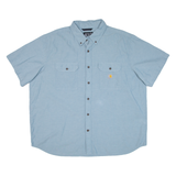 CARHARTT Loose Fit Mens Worker Shirt Blue 2XL