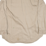 CARHARTT Tall Mens Worker Shirt Beige Long Sleeve 2XL