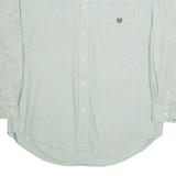CHAPS Mens Shirt White Check Long Sleeve L