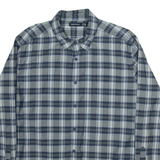 NAUTICA Mens Shirt Grey Check Long Sleeve 2XL