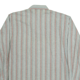 WALBUSCH Mens Shirt Grey Striped Long Sleeve M