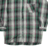 BREMO Mens Shirt Grey Striped Long Sleeve L