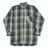 BREMO Mens Shirt Grey Striped Long Sleeve L