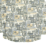 BLUE PALACE Mens Shirt Grey Crazy Pattern Long Sleeve L