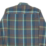 CAP HORN Mens Shirt Blue Check Long Sleeve L