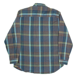 CAP HORN Mens Shirt Blue Check Long Sleeve L