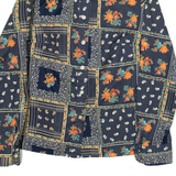 MODEL NICOLE Womens Shirt Blue Floral Long Sleeve S