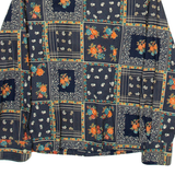 MODEL NICOLE Womens Shirt Blue Floral Long Sleeve S