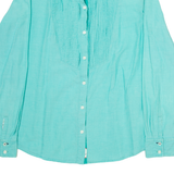 TOMMY HILFIGER Womens Plain Shirt Blue Long Sleeve M