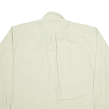 THE LOST CITY Mens Plain Shirt Grey Long Sleeve L