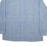 LIMIT Mens Plain Shirt Blue Long Sleeve L