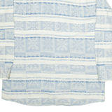 DONNELLY Mens Shirt Blue Fair Isle Long Sleeve L