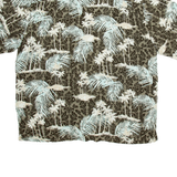 CARIBBEAN Mens Hawaiian Shirt Brown Floral XL