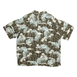 CARIBBEAN Mens Hawaiian Shirt Brown Floral XL