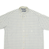 NAUTICA Mens Shirt White Check L