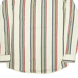 ROPE Mens Shirt Beige Striped Long Sleeve L