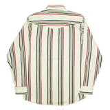 ROPE Mens Shirt Beige Striped Long Sleeve L