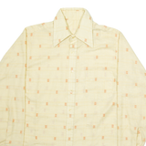 Womens Shirt Orange Geometric Long Sleeve M