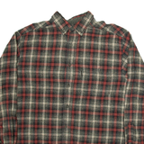 WOOLRICH Mens Shirt Grey Check Long Sleeve L