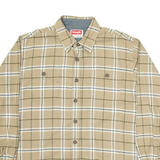 WRANGLER Mens Shirt Brown Check Long Sleeve L