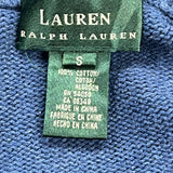 Ralph Lauren Zip Up - Small Blue Cotton